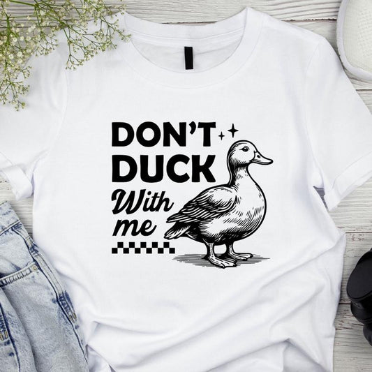 Áo Thun Nam Nữ Cổ Tròn Cao Cấp Minh Nhật 69 Phông Tay Ngắn Don't Duck With Me - Unisex