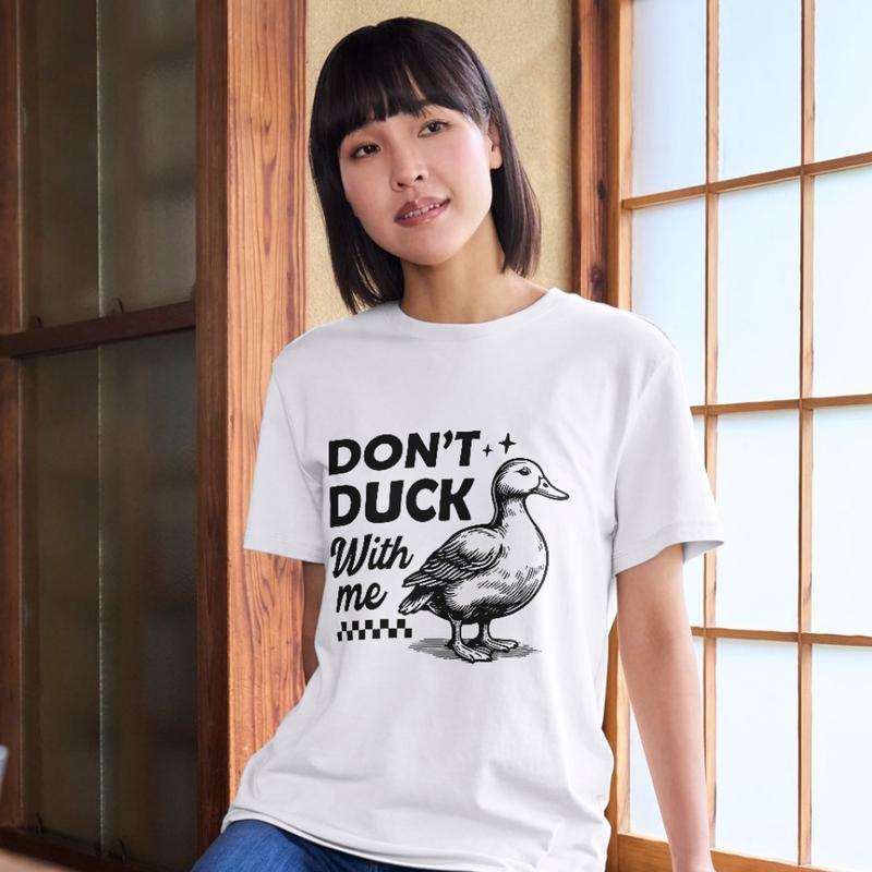 Áo Thun Nam Nữ Cổ Tròn Cao Cấp Minh Nhật 69 Phông Tay Ngắn Don't Duck With Me - Unisex