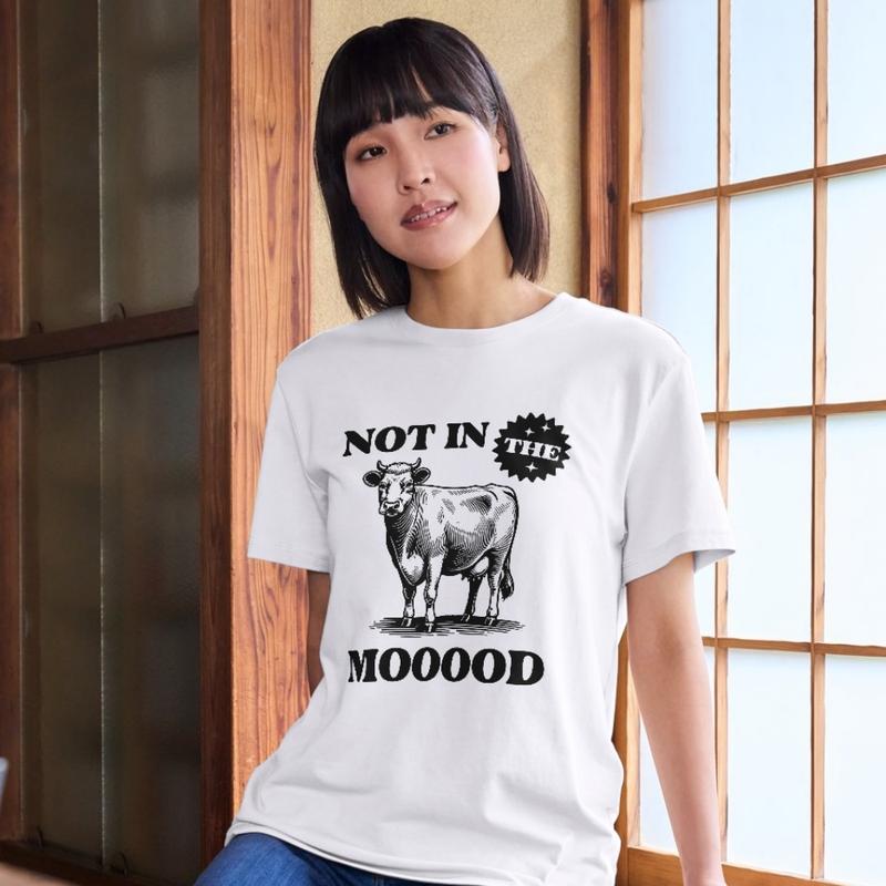 Áo Thun Nam Nữ Cổ Tròn Cao Cấp Minh Nhật 69 Phông Tay Ngắn Not In The Mooood - Unisex