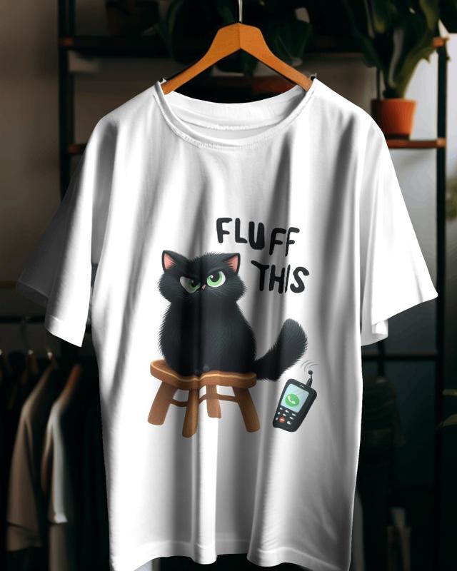 Áo Thun Nữ Cổ Tròn Cao Cấp Minh Nhật 69 Phông Tay Ngắn Cat Funny Fluff This