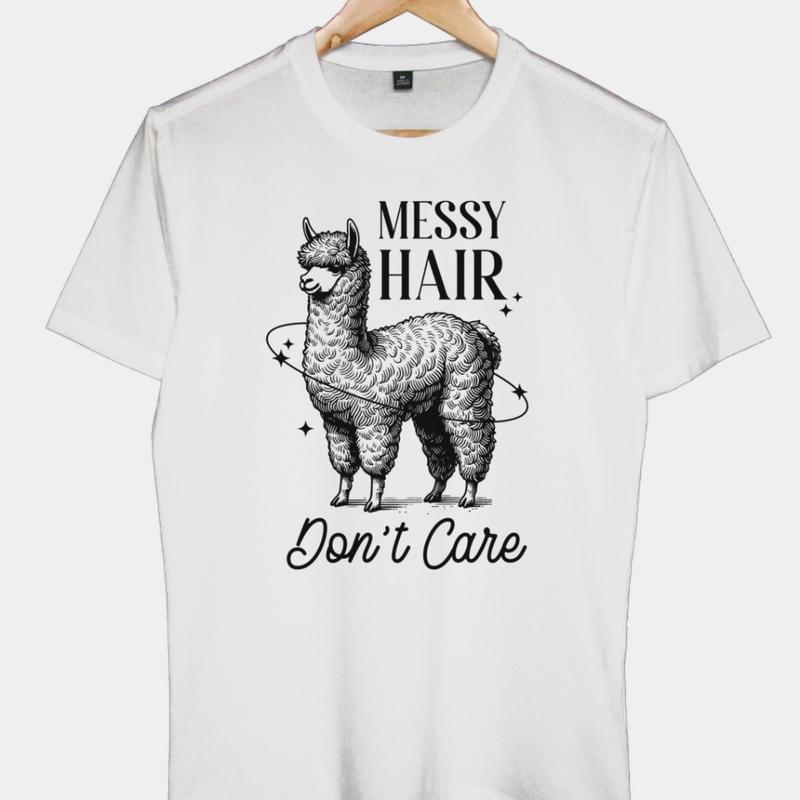 Áo Thun Nam Nữ Cổ Tròn Cao Cấp Minh Nhật 69 phông Tay Ngắn Messy Hair Don't Care - Unisex