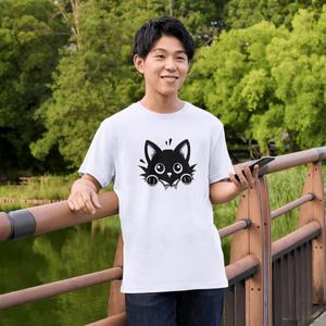 Áo Thun Nam Nữ Cổ Tròn Cao Cấp Minh Nhật 69 phông Tay Ngắn Black Cat Nam Nữ - Menswear, Unisex