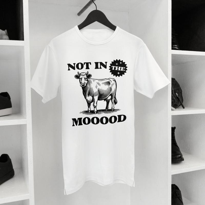 Áo Thun Nam Nữ Cổ Tròn Cao Cấp Minh Nhật 69 Phông Tay Ngắn Not In The Mooood - Unisex