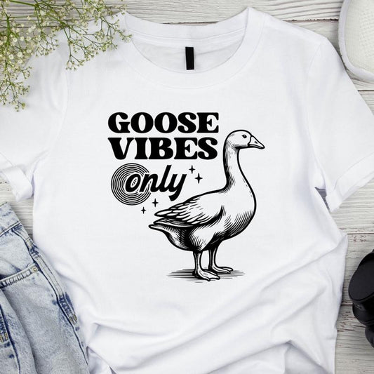 Áo Thun Nam Nữ Cổ Tròn Cao Cấp Minh Nhật 69 Phông Tay Ngắn Goose Vibes Only - Unisex