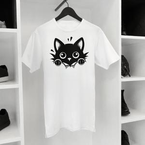 Áo Thun Nam Nữ Cổ Tròn Cao Cấp Minh Nhật 69 phông Tay Ngắn Black Cat Nam Nữ - Menswear, Unisex