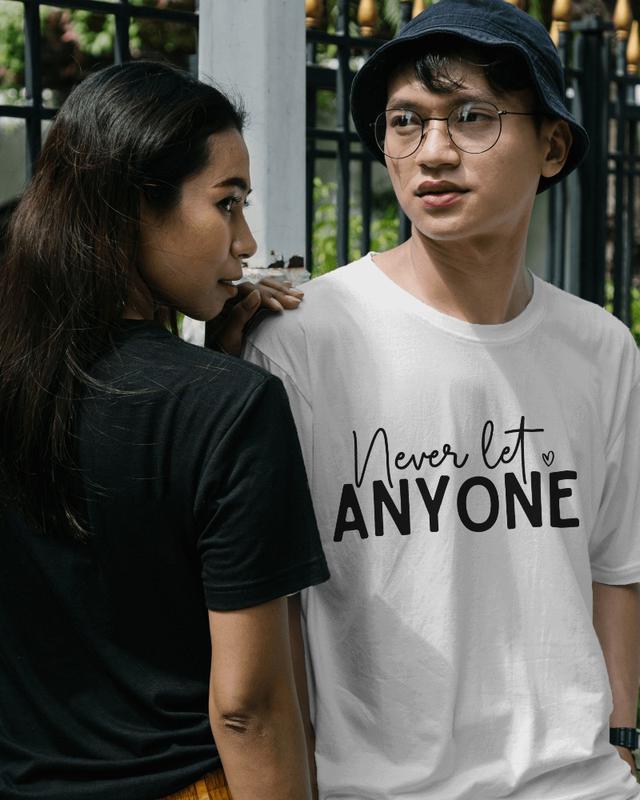 Áo Thun Nam Nữ Cổ Tròn Cao Cấp Minh Nhật 69 Phông Tay Ngắn Unisex Truyền Động Lực Never Let Anyone