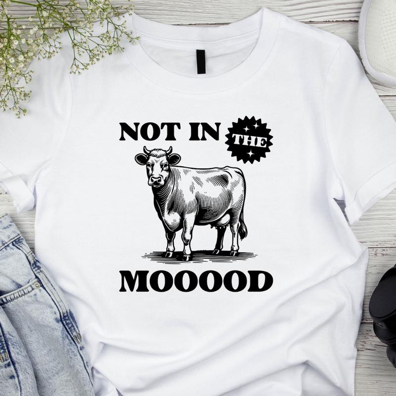 Áo Thun Nam Nữ Cổ Tròn Cao Cấp Minh Nhật 69 Phông Tay Ngắn Not In The Mooood - Unisex