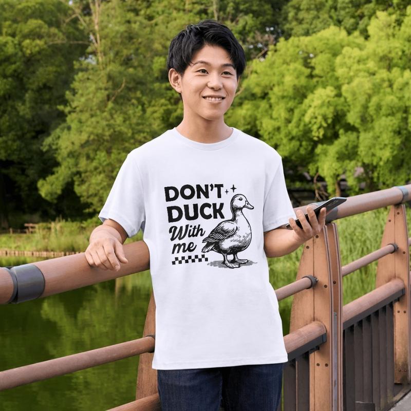 Áo Thun Nam Nữ Cổ Tròn Cao Cấp Minh Nhật 69 Phông Tay Ngắn Don't Duck With Me - Unisex