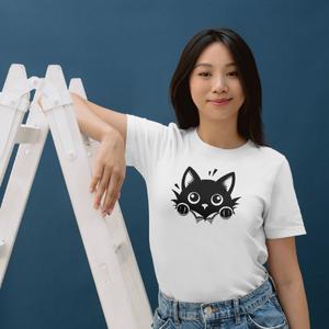 Áo Thun Nam Nữ Cổ Tròn Cao Cấp Minh Nhật 69 phông Tay Ngắn Black Cat Nam Nữ - Menswear, Unisex