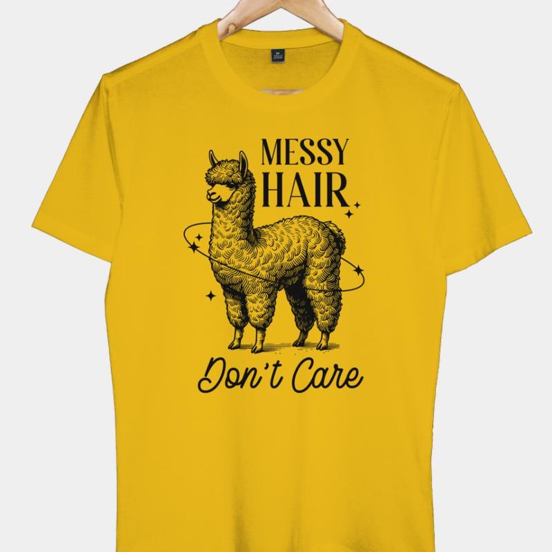 Áo Thun Nam Nữ Cổ Tròn Cao Cấp Minh Nhật 69 phông Tay Ngắn Messy Hair Don't Care - Unisex